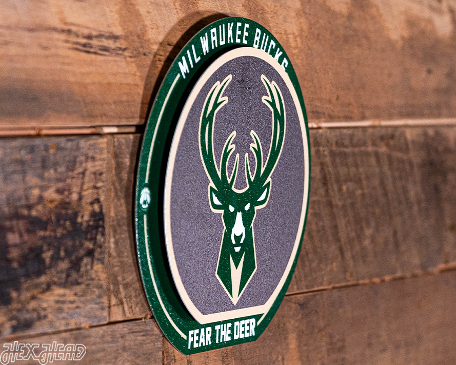 Milwaukee Bucks "Double Play" On the Shelf or on the Wall Art