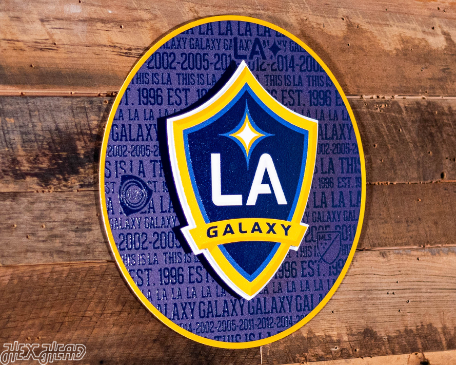 CLOSE OUT - LA Galaxy CRAFT SERIES 3D Embossed Metal Wall Art