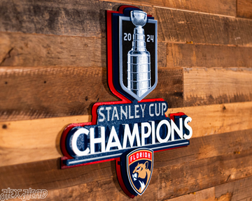 Florida Panthers OFFICIAL 2024 Stanley Cup Champion 3D Metal Wall Art