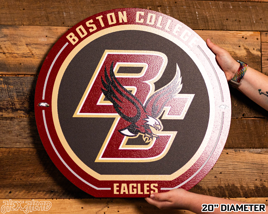 VARSITY Collection- SINGLE Layer Boston College Eagles Metal Wall Art