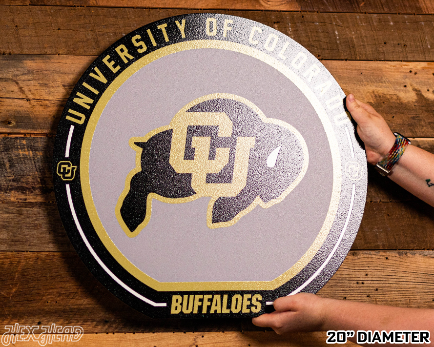VARSITY Collection- SINGLE Layer Colorado Buffaloes Metal Wall Art