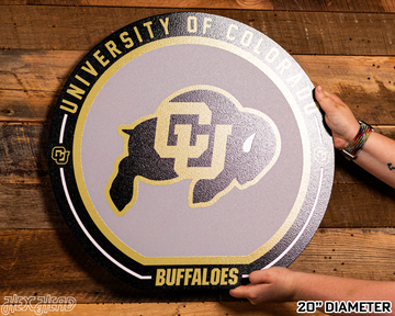 VARSITY Collection- SINGLE Layer Colorado Buffaloes Metal Wall Art