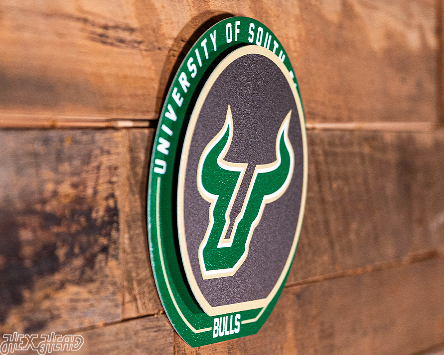 South Florida Bulls "Double Play" On the Shelf or on the Wall Art