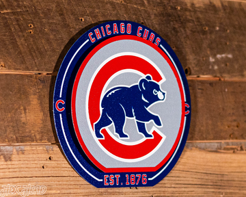 Chicago Cubs "Double Play" On the Shelf or on the Wall Art
