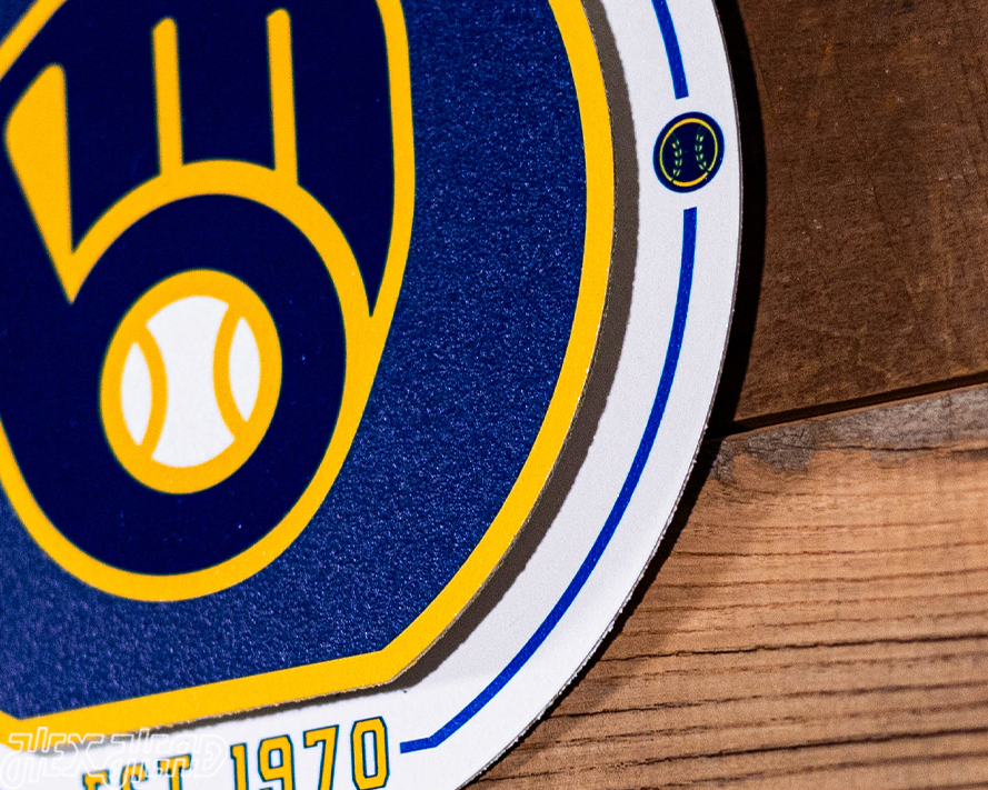 Milwaukee Brewers "Double Play" On the Shelf or on the Wall Art