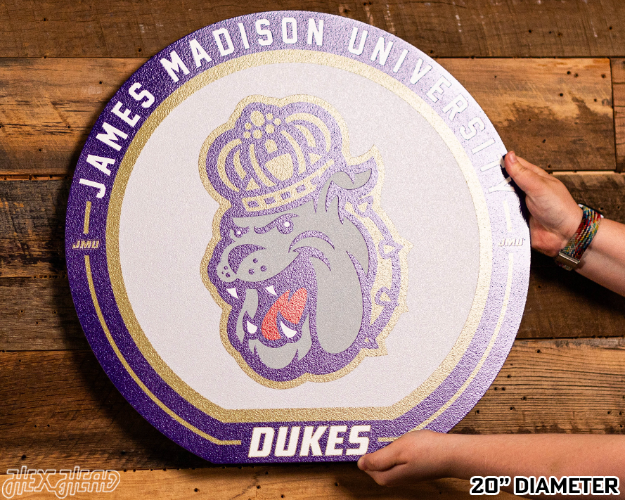 VARSITY Collection- SINGLE Layer James Madison Dukes Metal Wall Art
