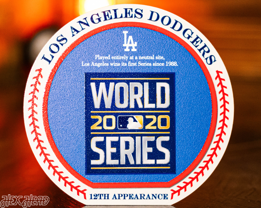 Los Angeles Dodgers 2020 World Series "Double Play" On the Shelf or on the Wall Art