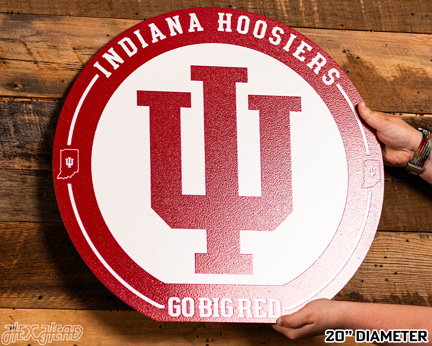 VARSITY Collection- SINGLE Layer Indiana Hoosiers Metal Wall Art