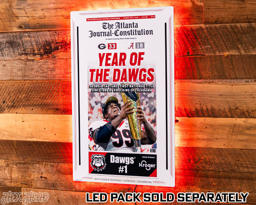 Atlanta Journal Constitution Georgia Bulldogs 2021 Football National Champions Front Page - JAN 11, 2022