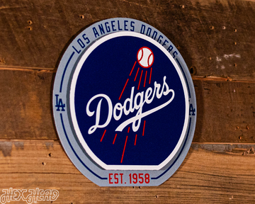 Los Angeles Dodgers "Double Play" On the Shelf or on the Wall Art