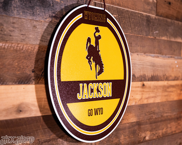 University of Wyoming Personalized Monogram Metal Art