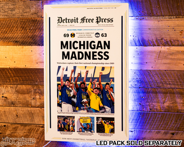 Detroit Free Press Michigan Wolverines 2026 Men's Basketball National Champions Front Page - APRIL 6, 2026