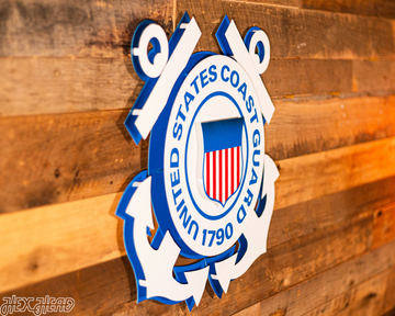 United States Coast Guard 3D Vintage Metal Wall Art!