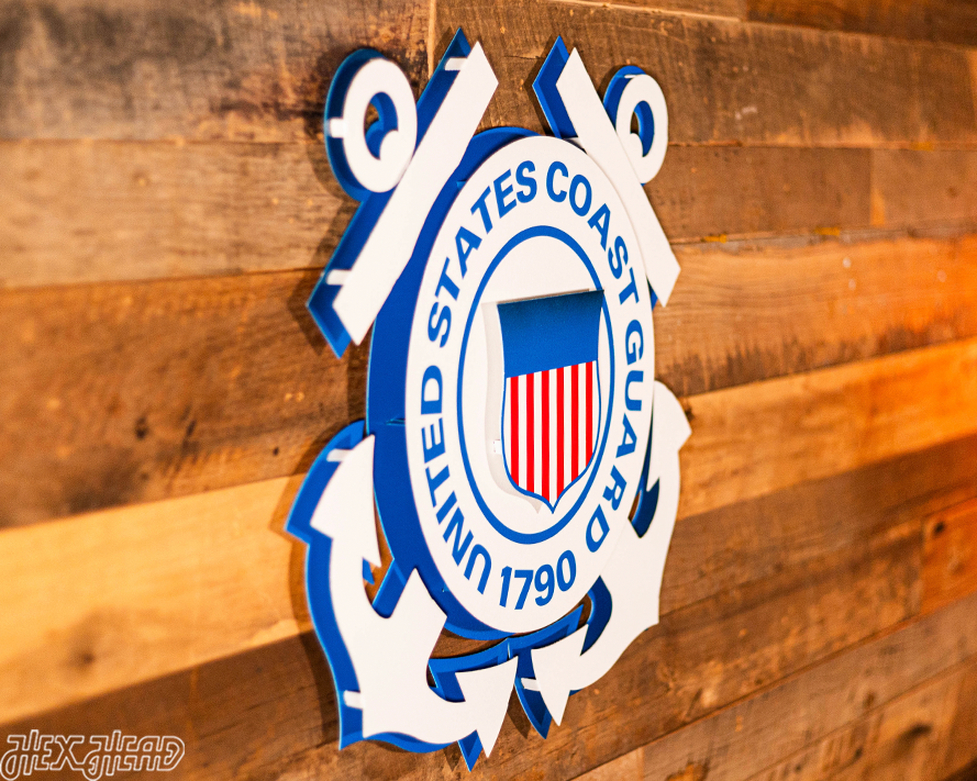 United States Coast Guard 3D Vintage Metal Wall Art!