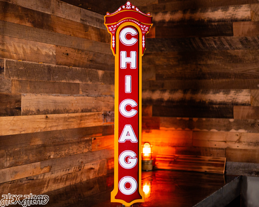 Chicago Theater 3D Vintage Metal Wall Art