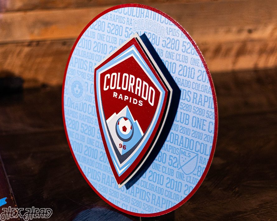 CLOSE OUT - Colorado Rapids CRAFT SERIES 3D Embossed Metal Wall Art