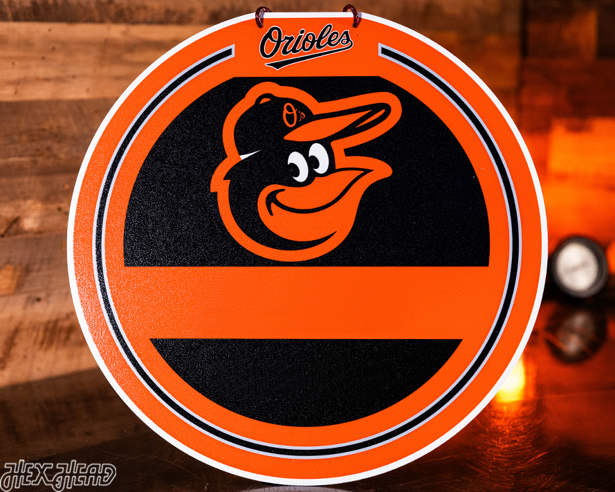 Baltimore Orioles Personalized Monogram Metal Art