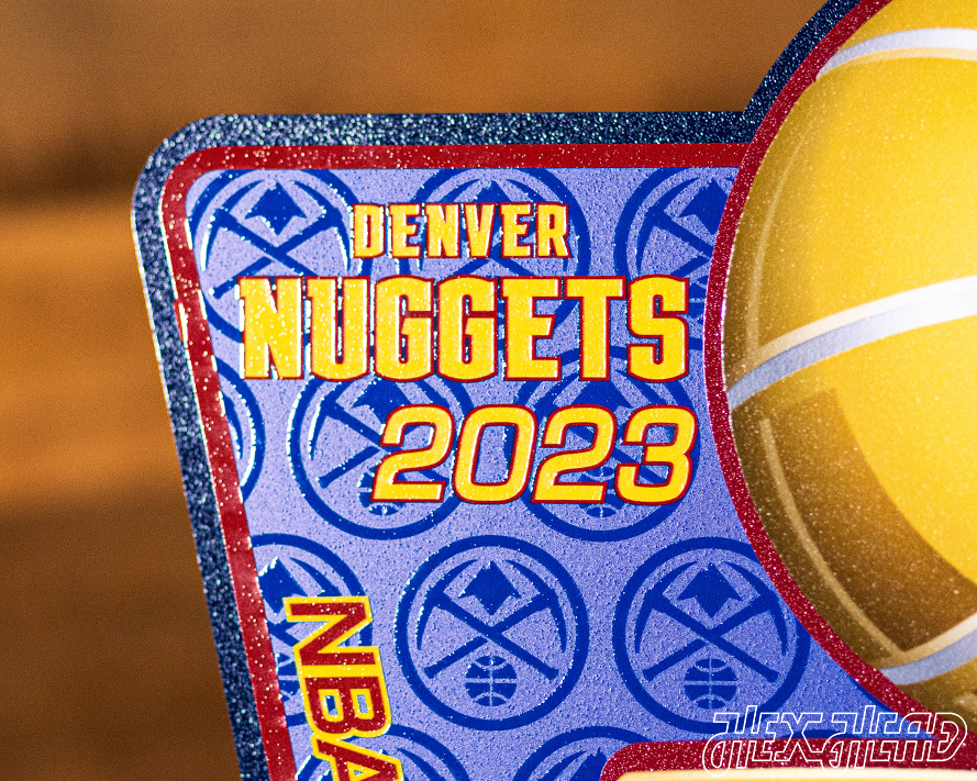 Denver Nuggets "O'BRIEN TROPHY" 2023 NBA Champs 3D Metal Wall Art