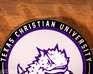 TCU Horned Frogs "Double Play" On the Shelf or on the Wall Art