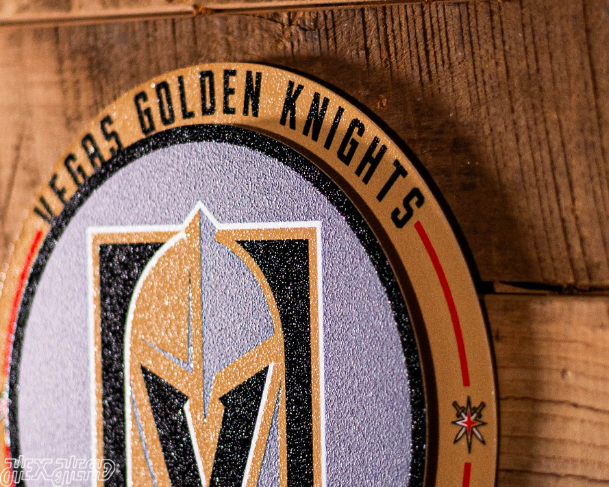 Vegas Golden Knights "Double Play" On the Shelf or on the Wall Art