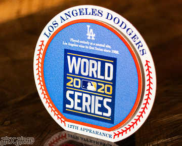 Los Angeles Dodgers 2020 World Series "Double Play" On the Shelf or on the Wall Art
