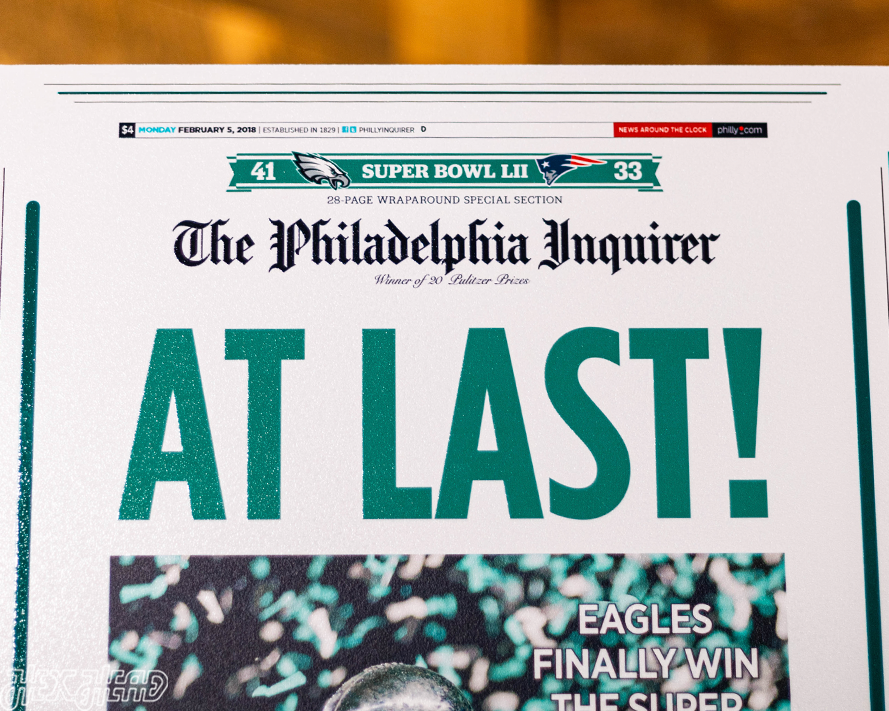 EXTRA! EXTRA! Philadelphia Inquirer  SUPER BOWL LII Front Page - FEB 5, 2018