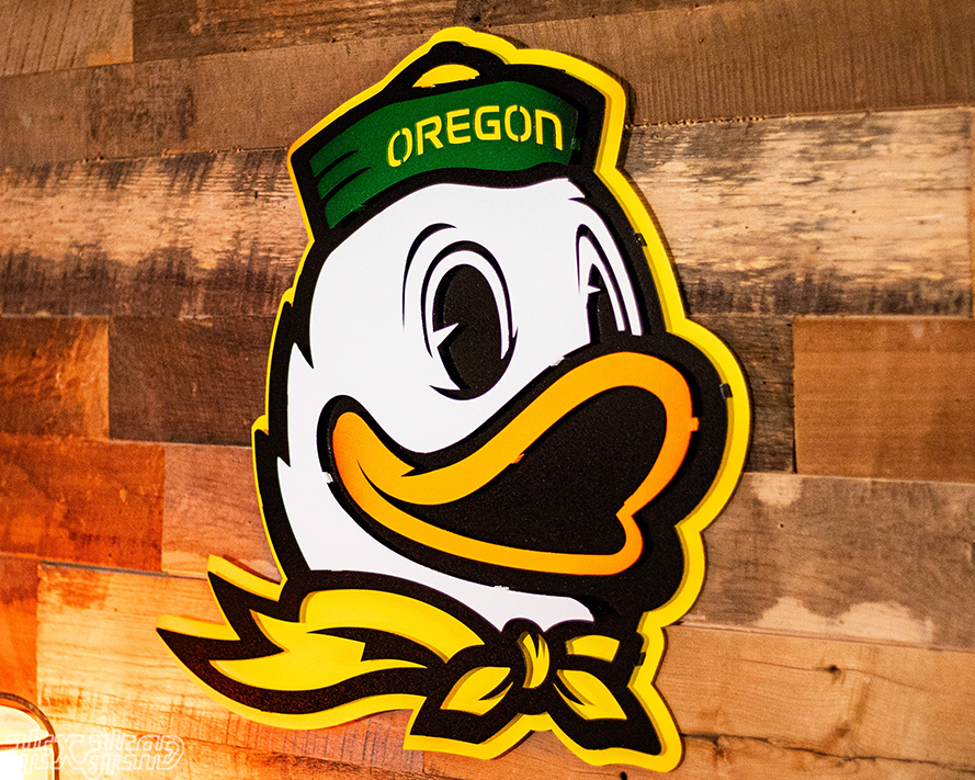 Oregon Ducks 3D Vintage Metal Wall Art