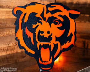 Chicago Bears "Roaring Bear" 3D Vintage Metal Wall Art