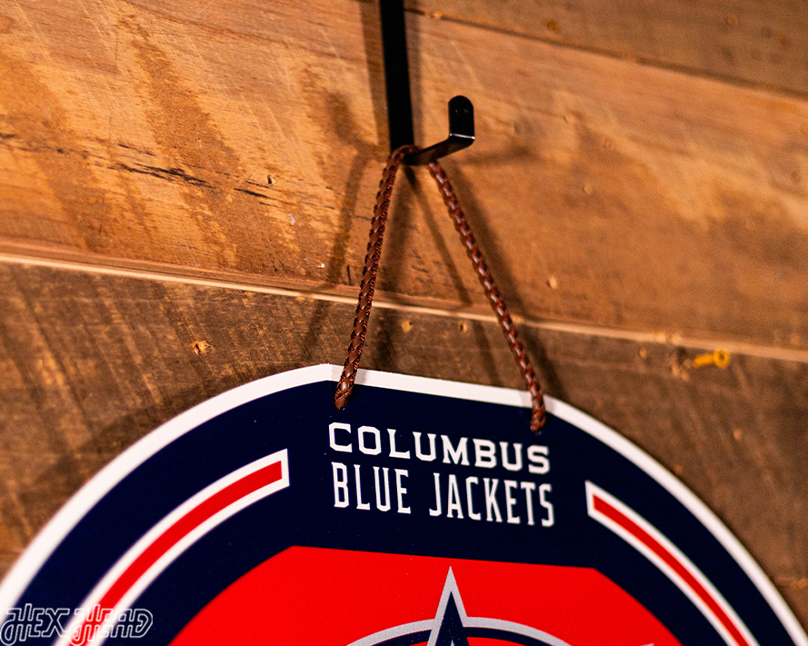 Columbus Blue Jackets Personalized Monogram Metal Art