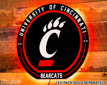 VARSITY Collection- SINGLE Layer Cincinnati Bearcats Metal Wall Art