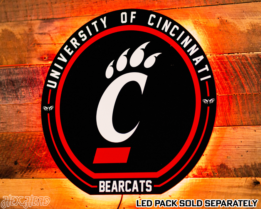 VARSITY Collection- SINGLE Layer Cincinnati Bearcats Metal Wall Art