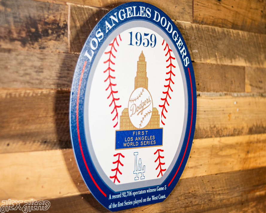 VARSITY Collection- SINGLE Layer Los Angeles Dodgers 1959 World Series Wall Art