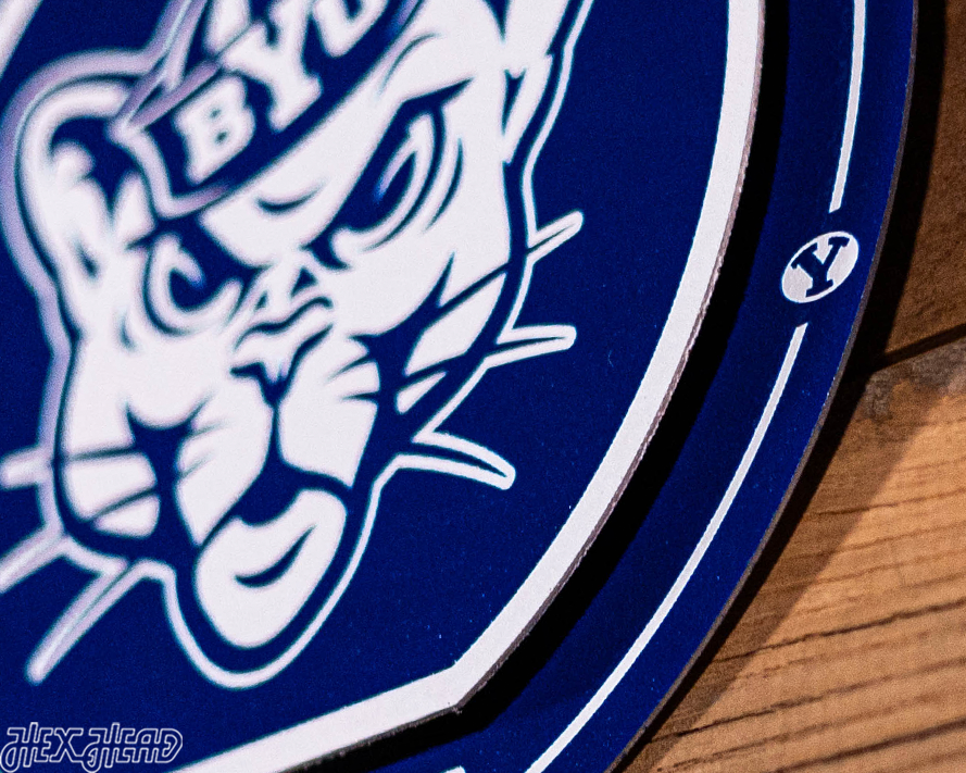 BYU Cougars "Double Play" On the Shelf or on the Wall Art