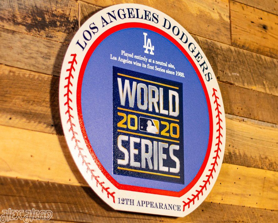 VARSITY Collection- SINGLE Layer Los Angeles Dodgers 2020 World Series Wall Art