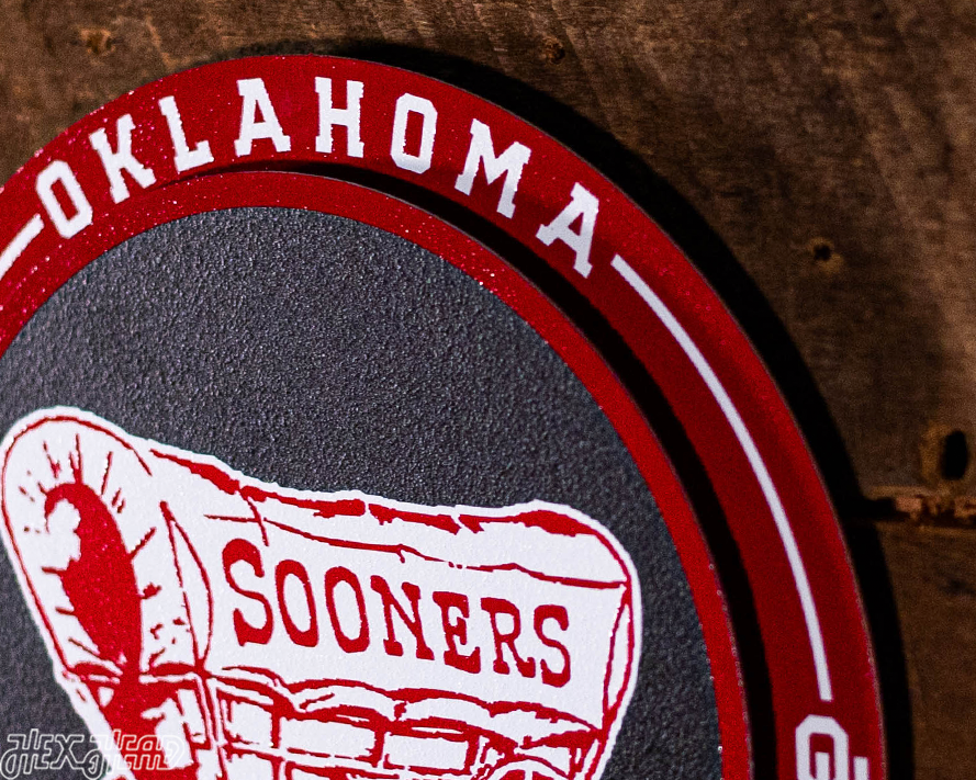 Oklahoma Sooners "Double Play" On the Shelf or on the Wall Art