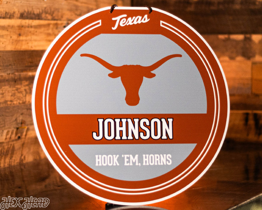Texas Longhorns Personalized Monogram Metal Art