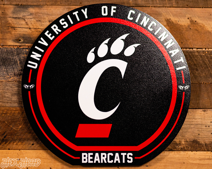 VARSITY Collection- SINGLE Layer Cincinnati Bearcats Metal Wall Art