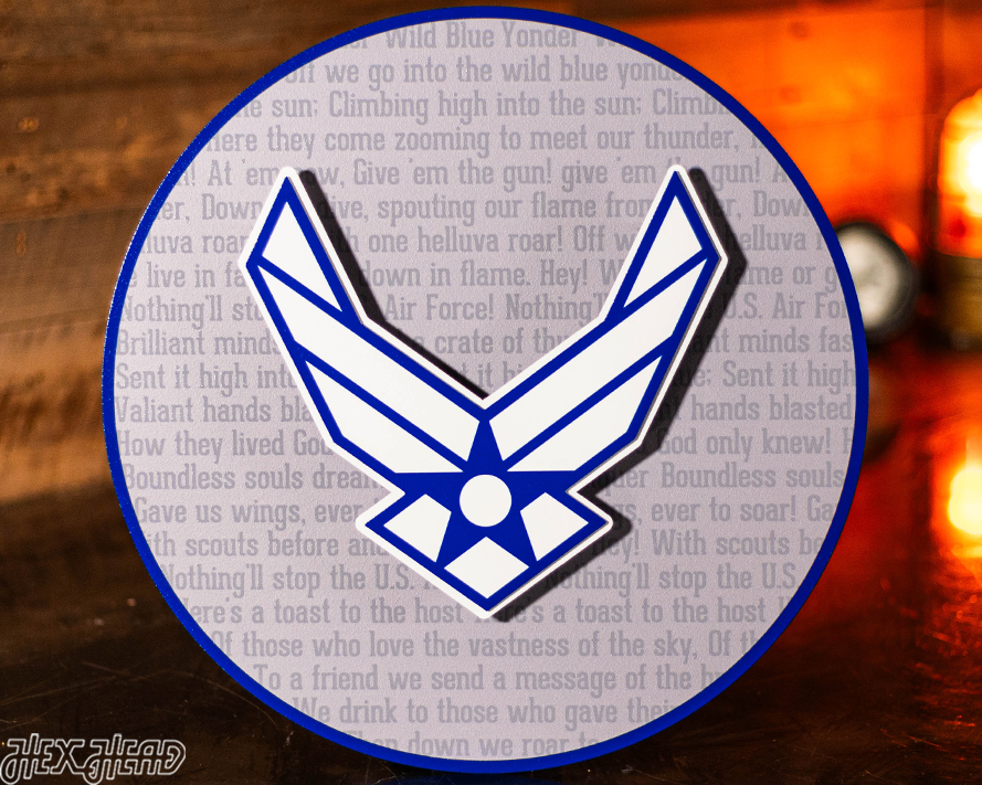 United States Air Force CRAFT SERIES 3D Embossed Metal Wall Art