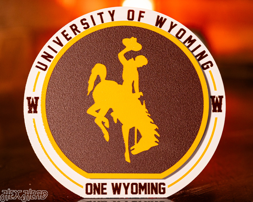 University of Wyoming "Double Play" On the Shelf or on the Wall Art