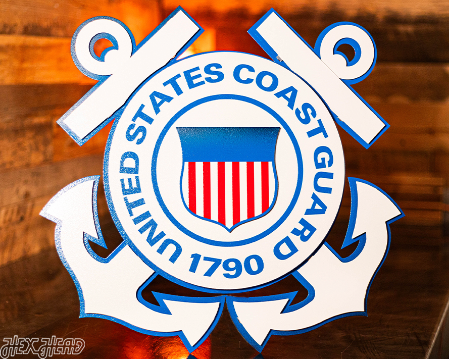 United States Coast Guard 3D Vintage Metal Wall Art!