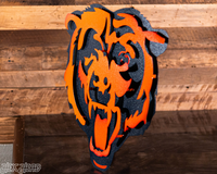 Chicago Bears "Roaring Bear" 3D Vintage Metal Wall Art