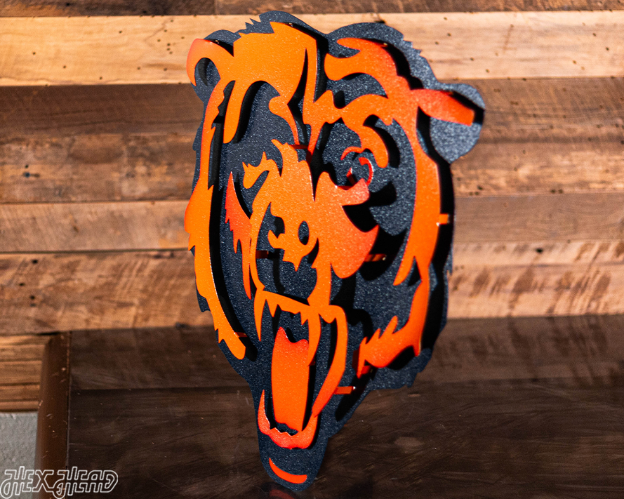 Chicago Bears "Roaring Bear" 3D Vintage Metal Wall Art