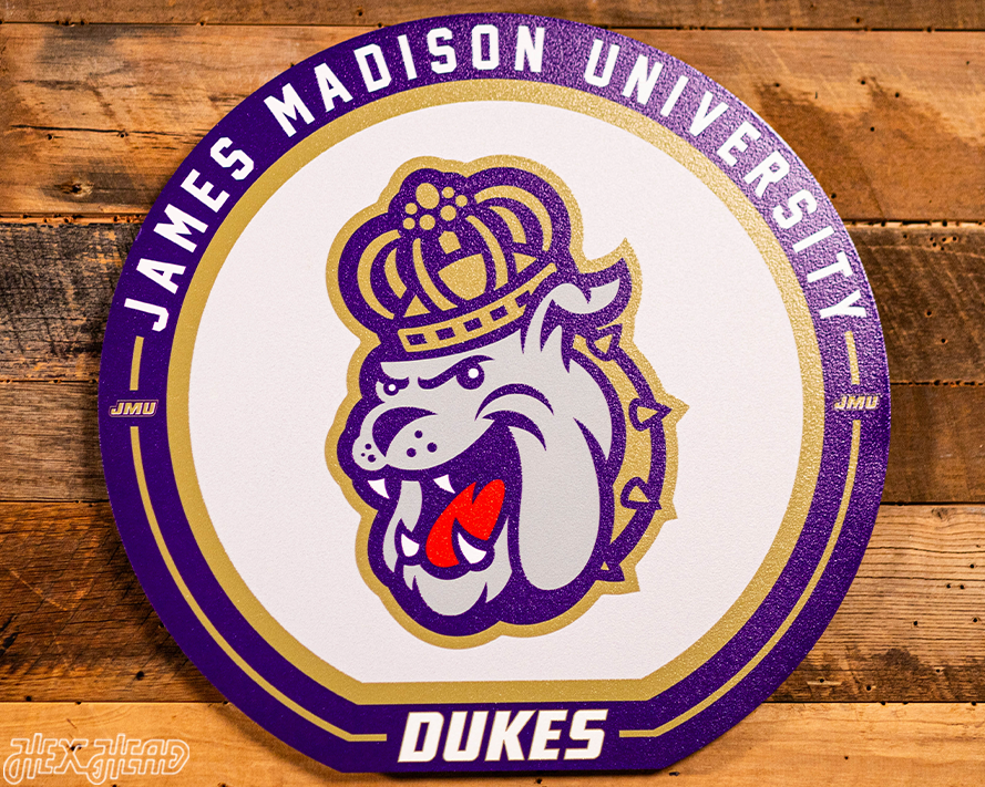 VARSITY Collection- SINGLE Layer James Madison Dukes Metal Wall Art