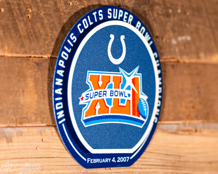 Indianapolis Colts Super Bowl XLI "Double Play" On the Shelf or on the Wall Art