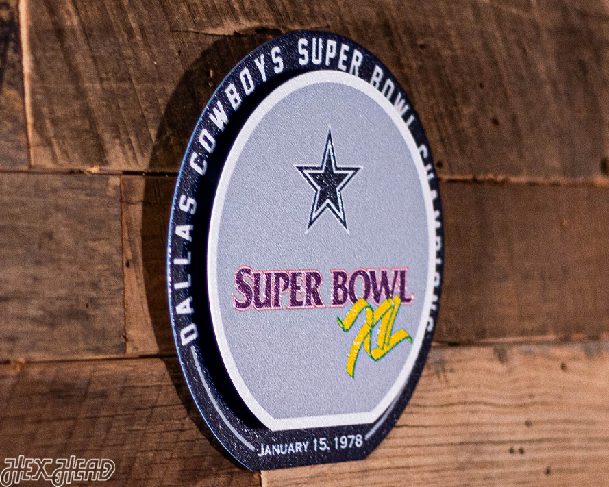 Dallas Cowboys XII Super Bowl "Double Play" On the Shelf or on the Wall Art