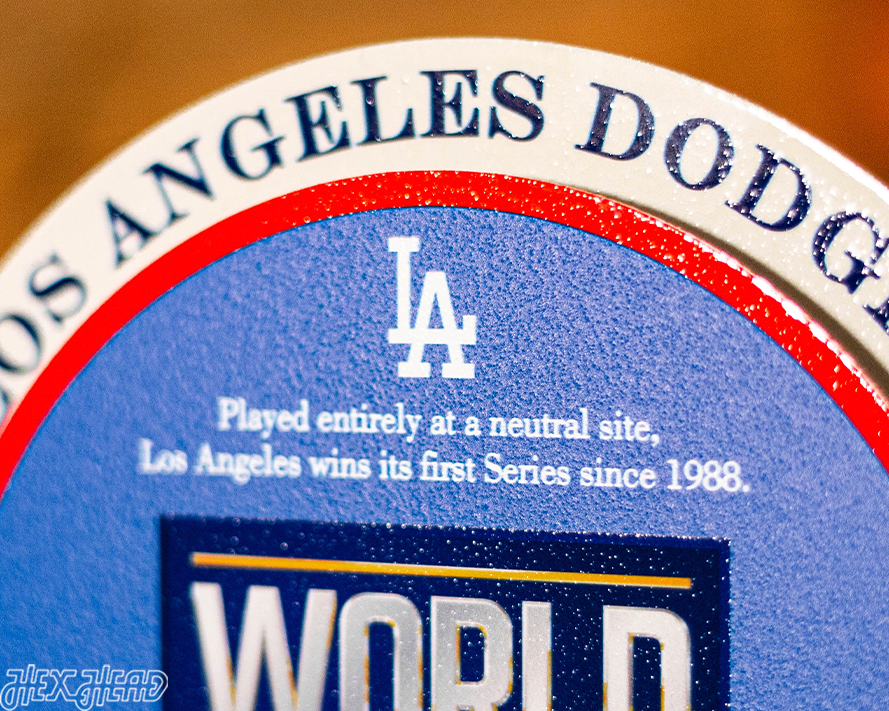 Los Angeles Dodgers 2020 World Series "Double Play" On the Shelf or on the Wall Art