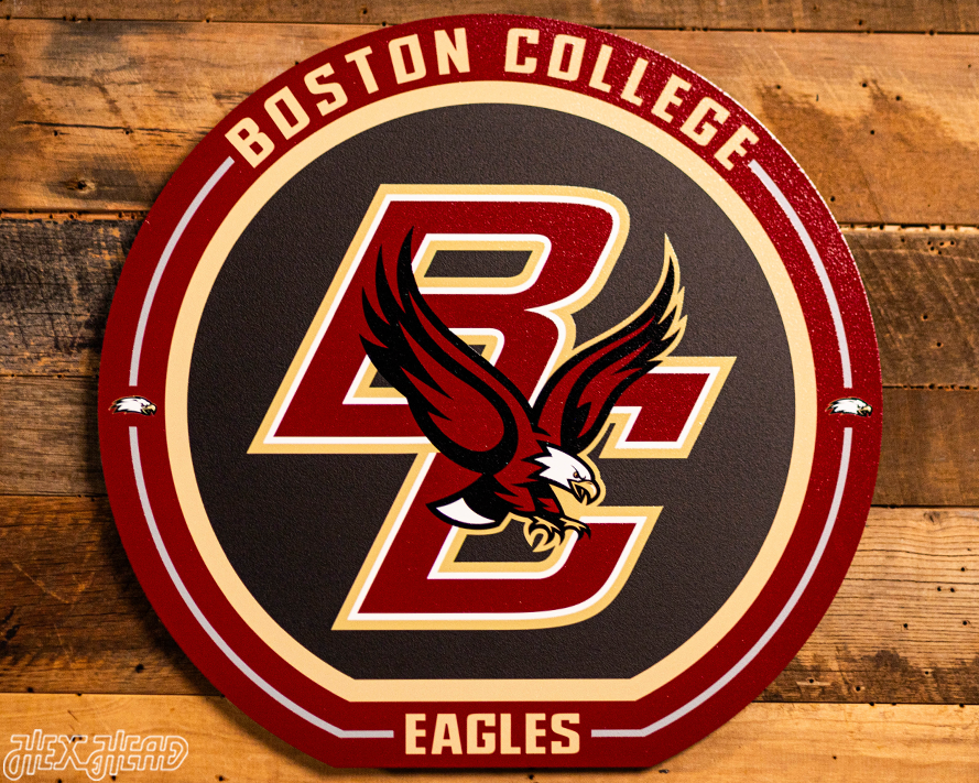 VARSITY Collection- SINGLE Layer Boston College Eagles Metal Wall Art