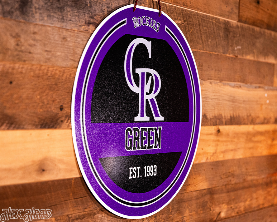 Colorado Rockies Personalized Monogram Metal Art