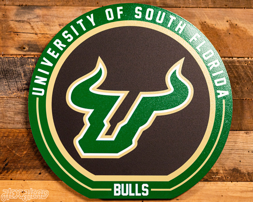 VARSITY Collection- SINGLE Layer South Florida Bulls Metal Wall Art
