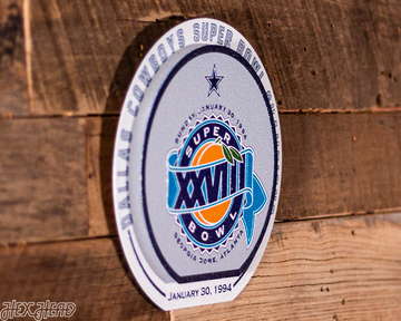 Dallas Cowboys XXVIII Super Bowl "Double Play" On the Shelf or on the Wall Art